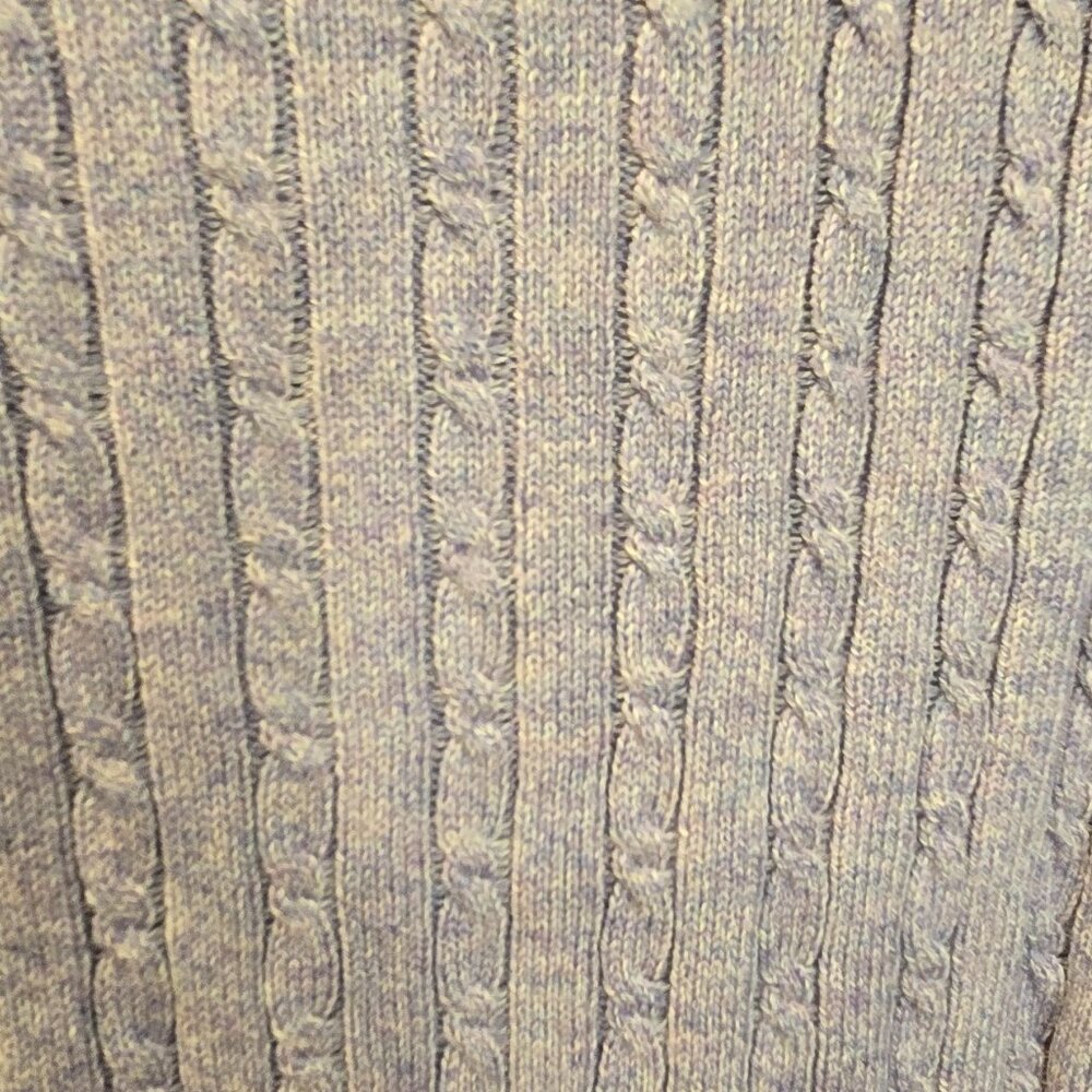 Talbots Purple Knited Sweater Size Large Button Accents - Picture 8 of 10